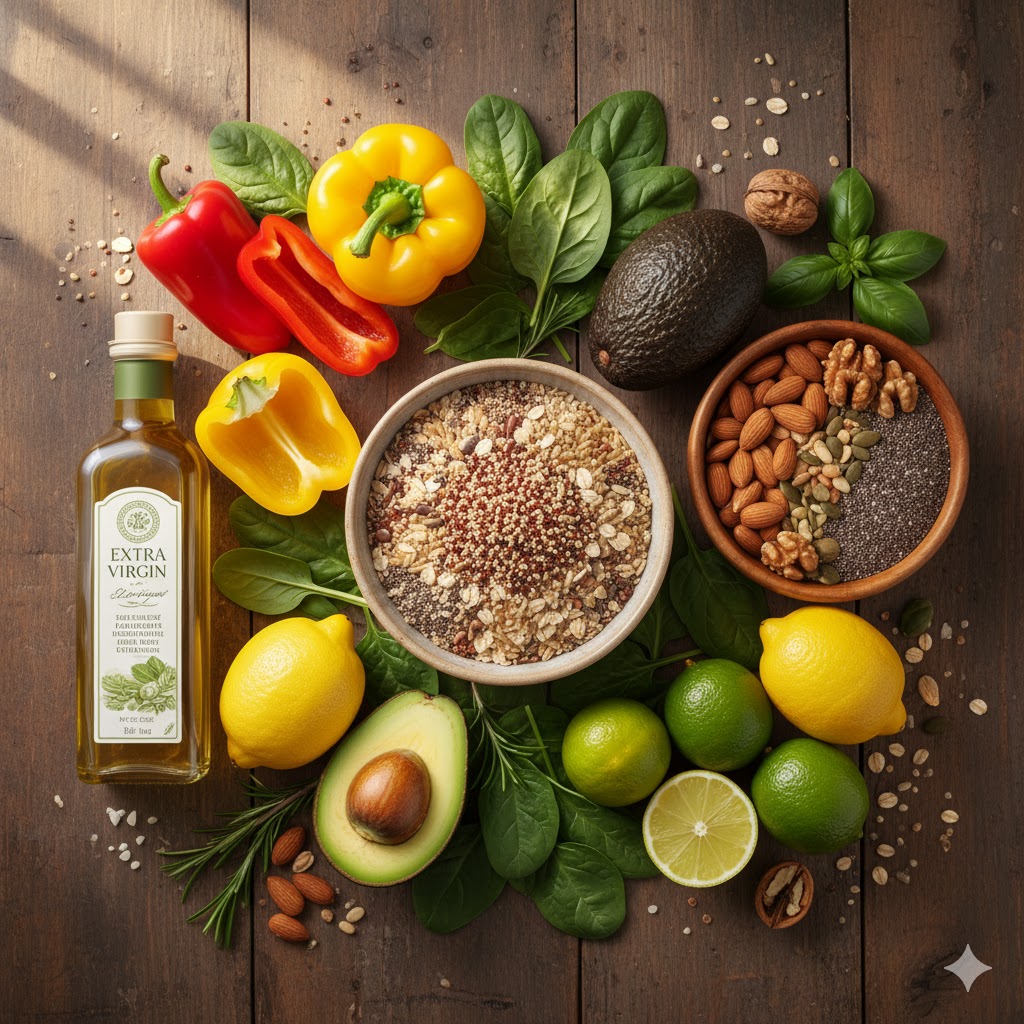 Ingredientes saudáveis na cozinha